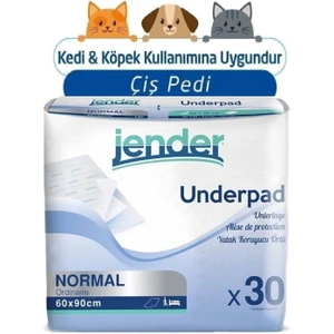 Kedi Köpek Çiş Tuvalet Pedi Örtüsü 90 Adet 60X90 cm 90 Adet 30'lu x 3 Paket Yatak Koruyucu