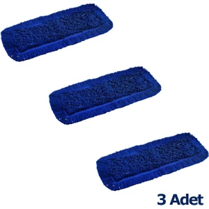Orlon Nemli Palet Tablet Toz Toplama Statik Mop - Mavi - 50 Cm. - 3 Adet