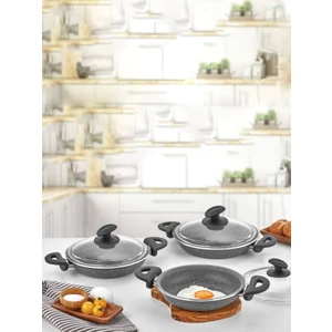 Cvs 6 Parça Kapaklı Granit Sahan Seti Gri Dn 20000