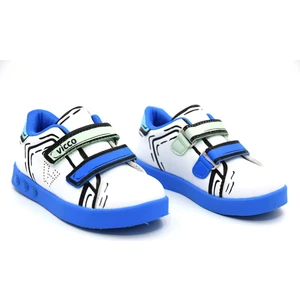 Picasso Bebe-Patik-Filet Işıklı Spor Ayakkabı Beyaz Saks Mavi