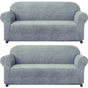 Jakarli Koltuk ,kanepe ,çekyat Örtüsü Çubuk Desen Esnekli Eteksiz3+3takım Için