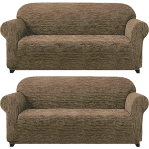 Jakarli Koltuk ,kanepe ,çekyat Örtüsü Çubuk Desen Esnekli Eteksiz3+3takım Için