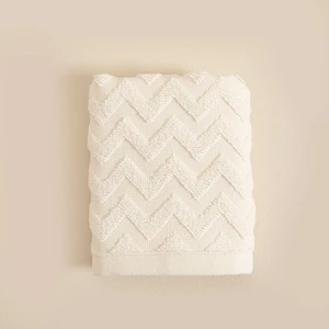 Zigzag El Havlusu 30X40 cm Ekru/ekru
