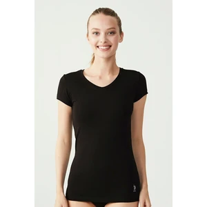 U.S. Polo Assn. Kadın Kısa Kol V Yaka Basic T-Shirt