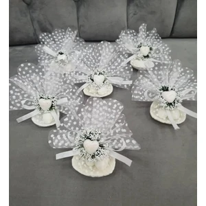 Elit Nikah Şekerleri 50 Adet Kalpli Magnetli  Deniz Kabuklu Nikah Şekeri