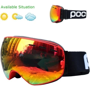 Çift Katmanlı Anti-Sis Özellikli Uv Snowboard Kayak Gözlüğü