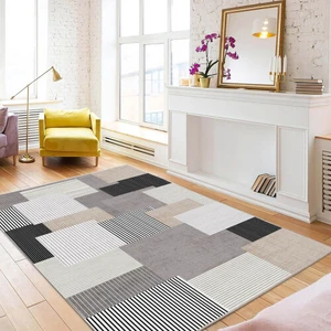 Dekoratif Pamuklu Dokuma Taban Modern Yıkanabilir Leke Tutmaz Ince Makine Dokuması Halı,kilim