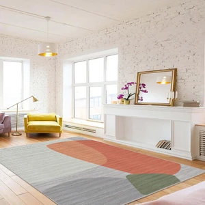 Dekoratif Pamuklu Dokuma Taban Modern Yıkanabilir Leke Tutmaz Ince Makine Dokuması Halı,kilim