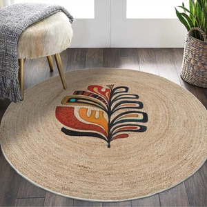 Dekoratif Pamuklu Dokuma Taban Modern Yıkanabilir Leke Tutmaz Ince Makine Dokuması Halı