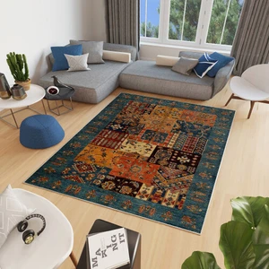 Dekoratif Pamuklu Dokuma Taban Modern Yıkanabilir Leke Tutmaz Ince Makine Dokuması Halı