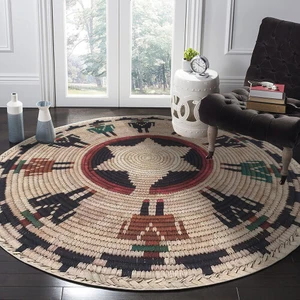 Dekoratif Pamuklu Dokuma Taban Modern Yıkanabilir Leke Tutmaz Ince Makine Dokuması Halı