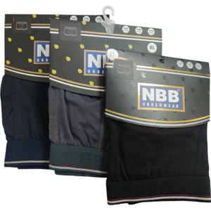 Nbb 735 Modal Erkek Boxer Siyah - Lacivert Abani Classic 3'lü Paket