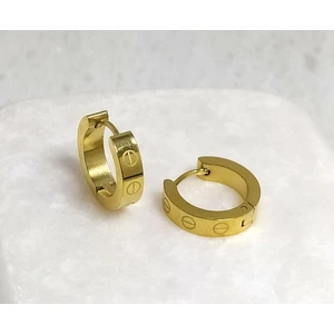 Asya Jewellery Cartier Model Küçük Halka Çelik Küpe