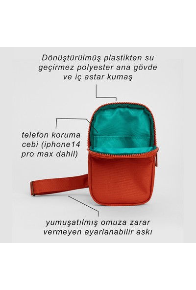 Gi Design Store Tugi Telefon Çantası - Turuncu