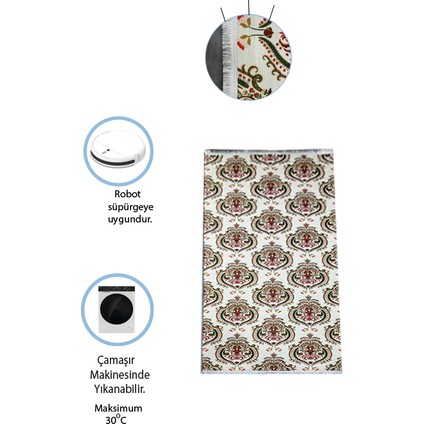 Home Kesme Yolluk (0R167(01)) Yumuşak Tuşeli Pamuk Taban Robot Süpürgeye Uygun modelleri