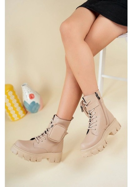 Kadın Nude Cilt Mini Çantalı Bot fiyatları