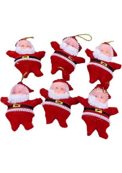 6 Lı Noel Baba Yılbaşı Ağaç Süsü