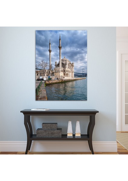 Ortaköy Mecidiye Camii Istanbul Boğazı Manzara Kanvas Tablo