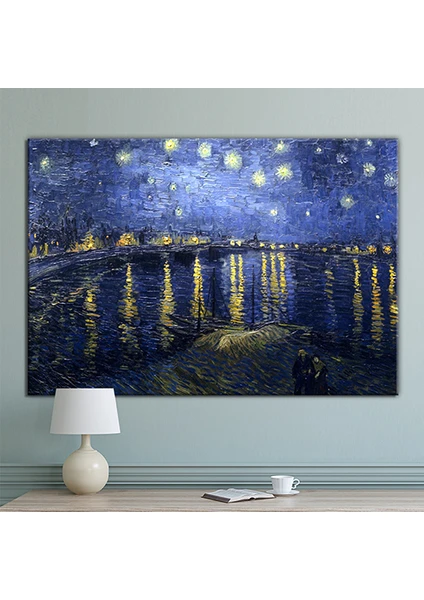 Morfil Sanat Atölyesi Vincent Van Gogh Stars Reflection Yıldızar Kanvas Tablo