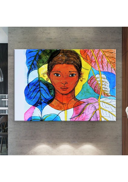 Sri Lanka Kadın Sanatsal Kanvas Tablo