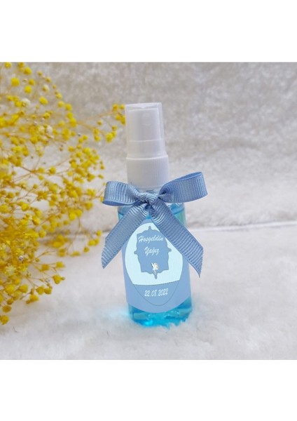 10 Adet Isme Özel Bebek Hediyelik Sprey Şişe Kolonya