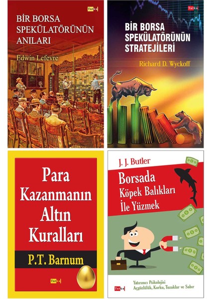 Borsa - Yatırımcı Seti-7 - 4 Kitap - Finans, Yatırım, Kazanç, Para, Spekülasyon