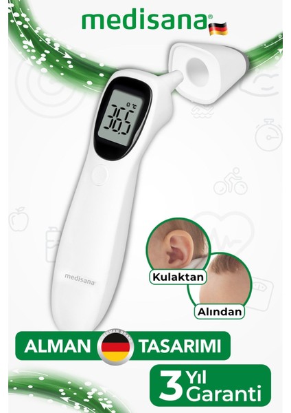 Alman Tasarım Alından ve Kulaktan Temassız Ateş Ölçer 48613