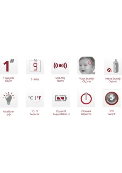 HB500 Temassız Ateş Ölçer modelleri