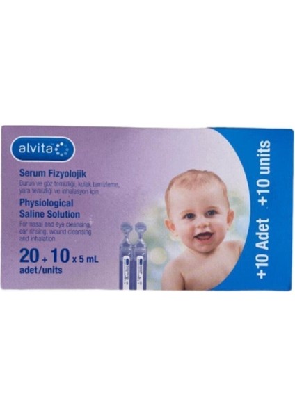 Alvita Serum Fizyolojik 30 Flakon (20 10X5ML)