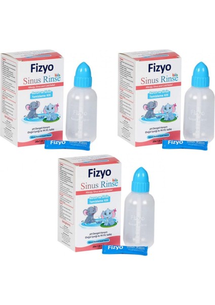 Denizpharma Fizyo Sinüs Rinse Kids (Çocuklar Için Burun ve Sinüs Temizleme) 3 Adet