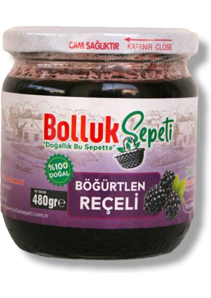 Bolluk Sepeti Böğürtlen Reçeli 480 gr (Az Şekerli)