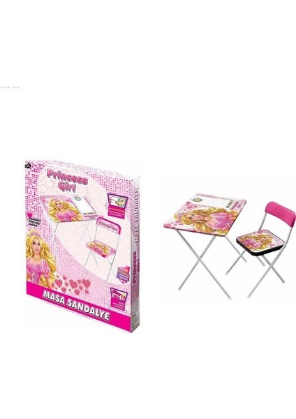 BRN100 Çocuk Ders Çalışma Masası Barbie Temalı
