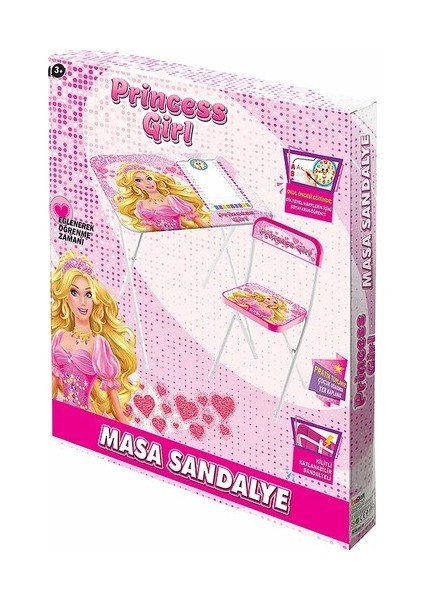 BRN100 Çocuk Ders Çalışma Masası Barbie Temalı fiyatları