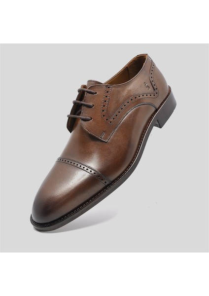 Hakiki Deri Erkek Klasik Ayakkabı Taba 9756