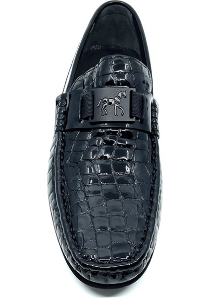Siyah Hakiki Deri Erkek Loafer - Rok Ayakkabı 2094 589 430 modelleri