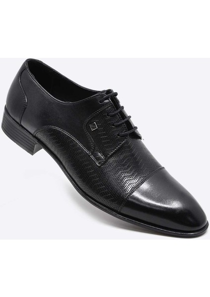 Hakiki Deri Siyah Enjeksyion Taban Klasik Erkek Ayakkabı 9802 100