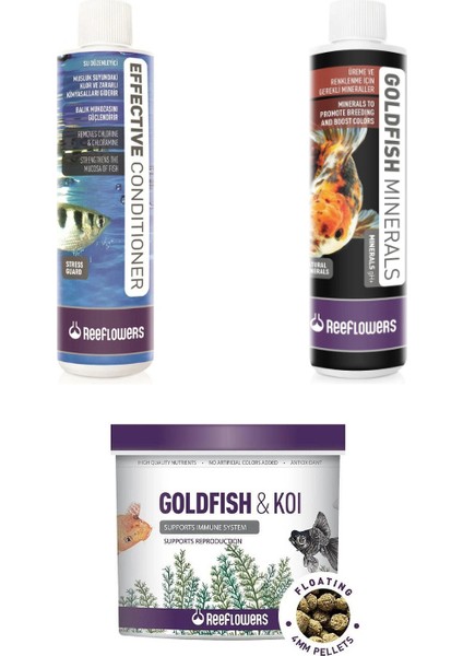 Goldfish&koi(Japonbalığıyemi)+Mineral+Effective Su Düzenleyici