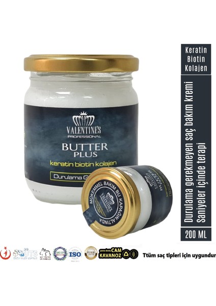 Valentines Butter Plus Mucizevi Günlük Saç Bakım Kremi Saniyeler İçinde Saç Terapisi