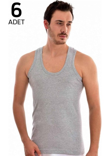 Erkek Penye Atlet 0001 6 Lı | Gri