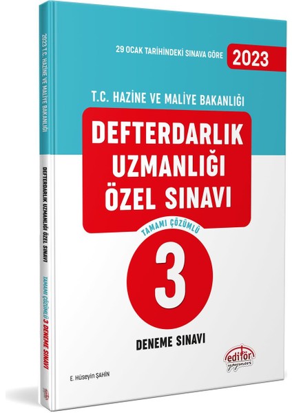 Defterdarlık Uzmanlığı Özel Sınavı Tamamı Çözümlü 3 Deneme