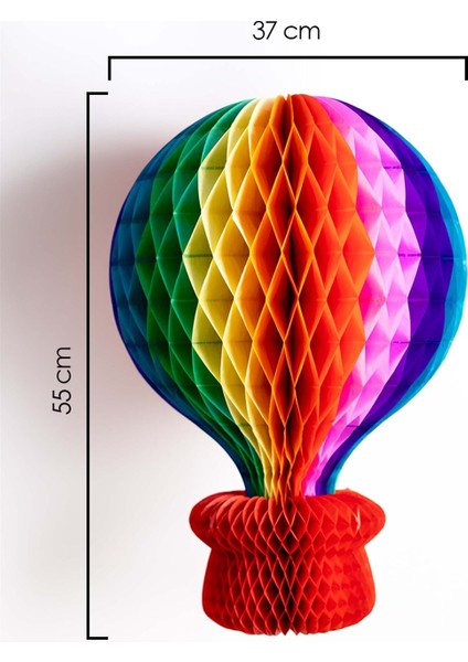 Çok Renkli Petek Hava Balonu Süsü fiyatları
