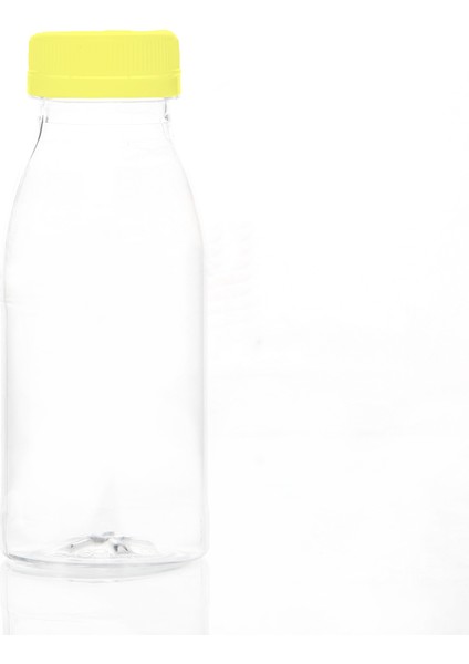 330ML Pet Yuvarlak Şişe ve Sarı KAPAK(100 Adet)