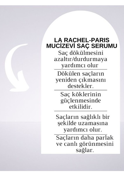 La Rachel-Paris Patentli Içeriğe Sahip Yeni Saç Oluşumunu Sağlayan Bilimsel Saç Serumu