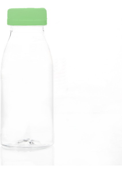 250ML Pet Yuvarlak Şişe ve Yeşil Kapak(6 Adet)