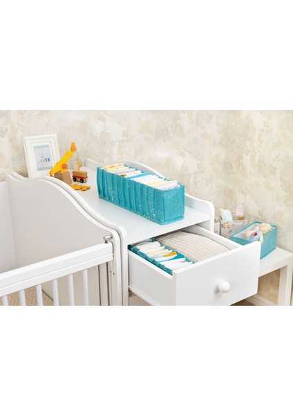 Baby Akordiyon Organizer Çekmece Düzenleyici Small Turkuaz 104102