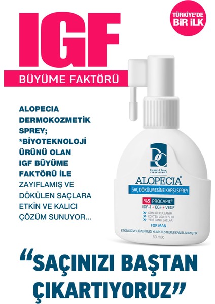 Procapil ve Igf Içerikli Erkek Saç Spreyi(Serum) 60 ml