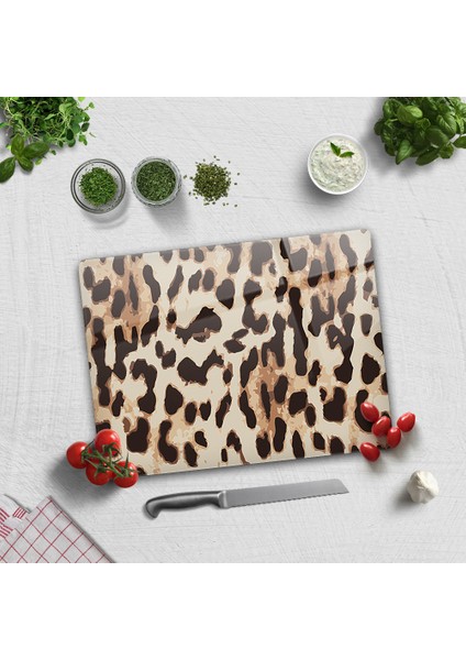 Leopar Desen | Cam Kesme Tahtası - Cam Kesme Tablası |