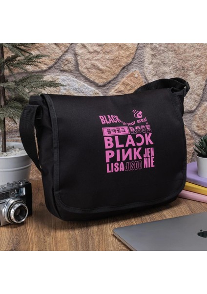 Blackpınk '' In Your Area Kolaj '' Büyük Boy Postacı Çantası