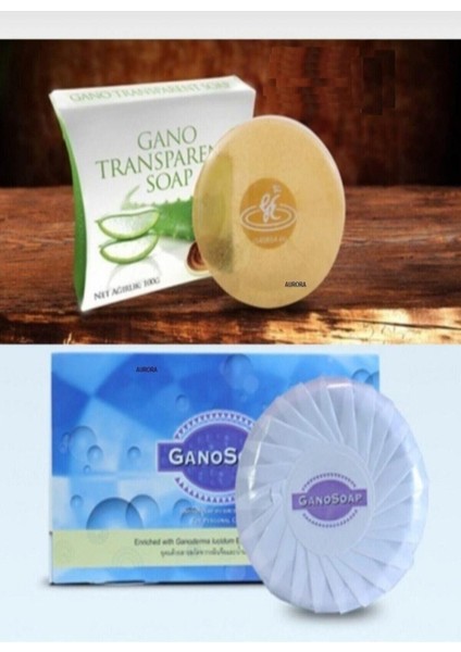 Ganosabun Gano Soap Derma Mantarlı Keçi Sütlü Sabun ve Transparent Şeffaf Sabun 1+1