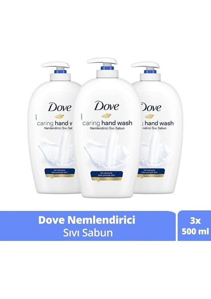 Nemlendirici Sıvı Sabun 1/4 Nemlendirici Krem Etkili 500 ml X3 Adet